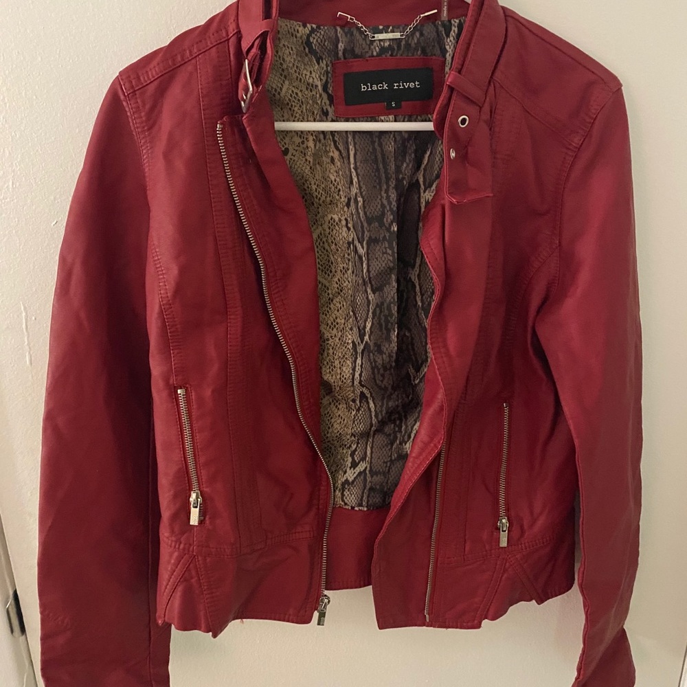 Genuine Red Leather Jacket